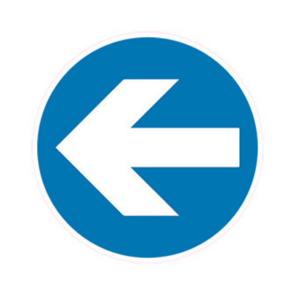 Balise PSI Dégager la piste vers la gauche BALI-ABS-RM115